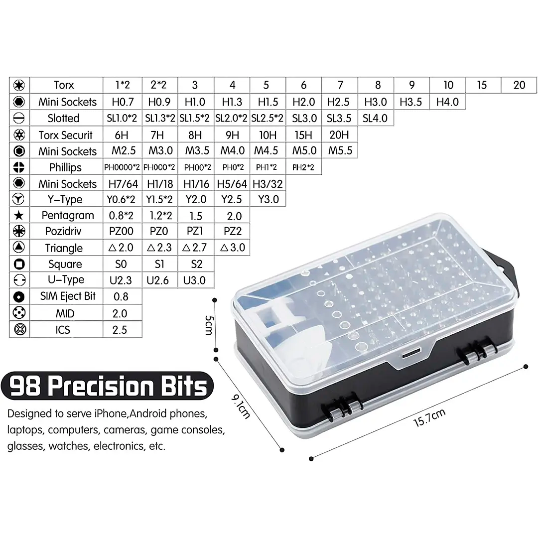 Set 115 Pcs Destornilladores Precisión T